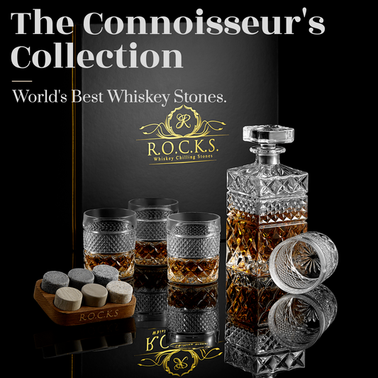 The Whiskey Decanter Gift Set | Elegant enjoyment – ​​carafe &amp; glasses set with cooling stones