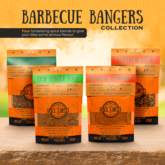 BBQ Bangers Gift Box | Spice Cartel – 4 BBQ Rubs à 35 g, wiederverschließbar-0